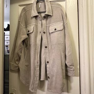 Oversized, cozy work shirt.